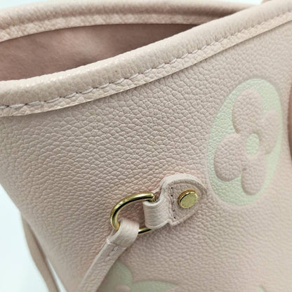 Louis Vuitton Neverfull MM Monogram Empreinte Rose Trianon Cream — view 5