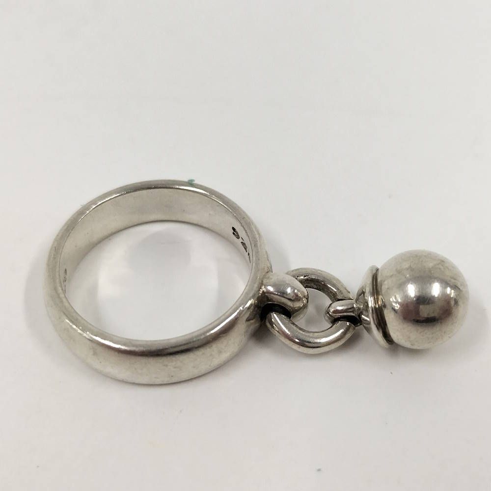Tiffany & Co Dangle Ball Ring 925 Sterling Silver — view 4