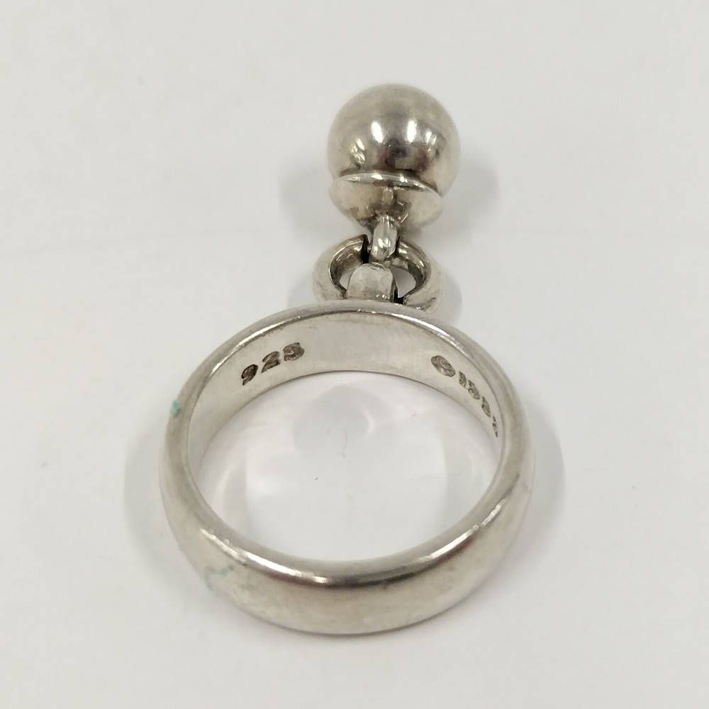 Tiffany & Co Dangle Ball Ring 925 Sterling Silver — view 3