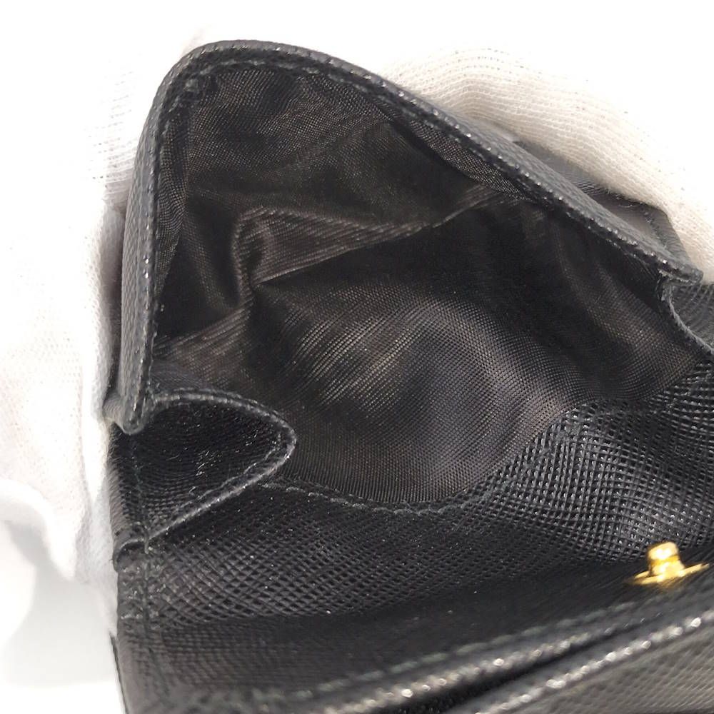 Prada Trifold Wallet Saffiano Leather Black — view 8