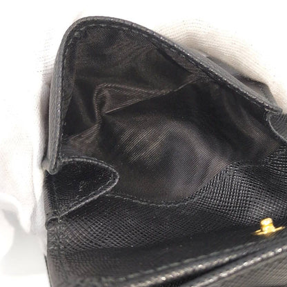 Prada Trifold Wallet Saffiano Leather Black — view 8