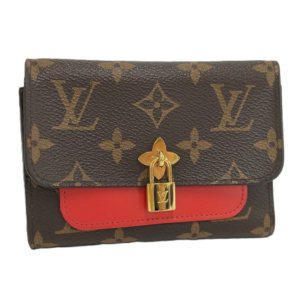 Louis Vuitton Portefeuille Flower Compact Monogram Coquelicot Wallet