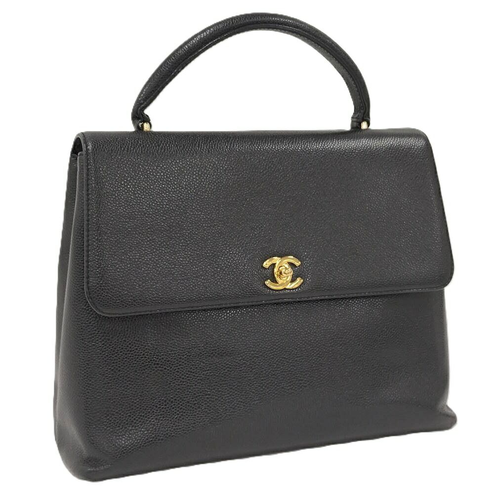 Chanel Handbag Caviar Leather Black