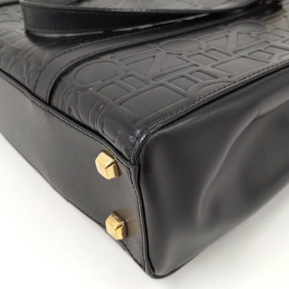 Celine Tote Bag Logo Black Leather — view 4