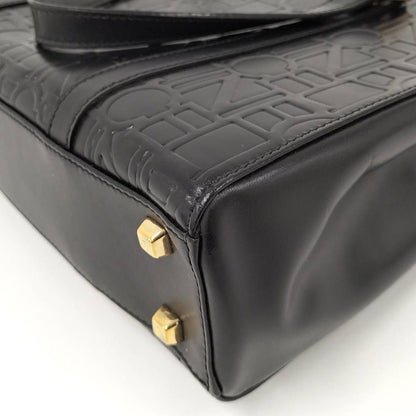 Celine Tote Bag Logo Black Leather — view 4