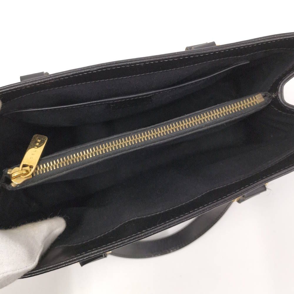 Celine Tote Bag Logo Black Leather — view 6