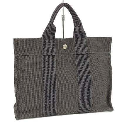 Hermes Herline Tote Bag Canvas Gray