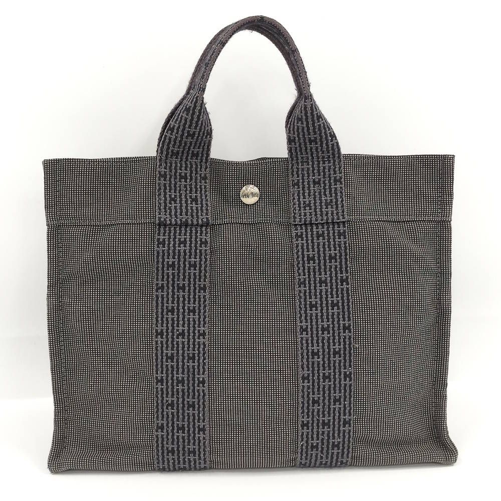 Hermes Herline Tote Bag Canvas Gray — view 2