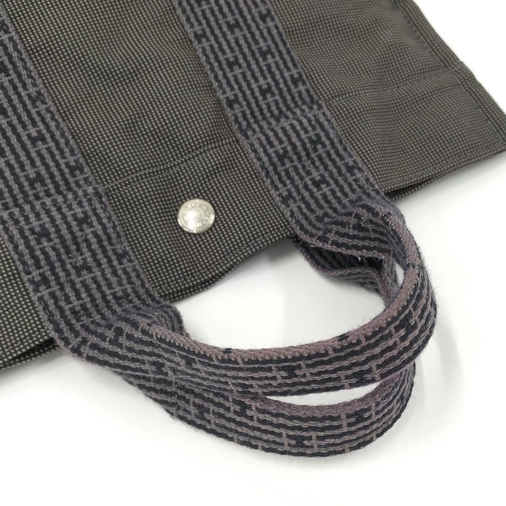 Hermes Herline Tote Bag Canvas Gray — view 5