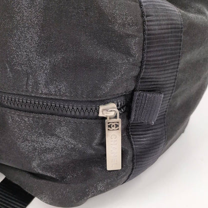 Chanel Boston Bag Sports Line Chocolate Bar Stitch Logo Nylon Canvas Black — view 5