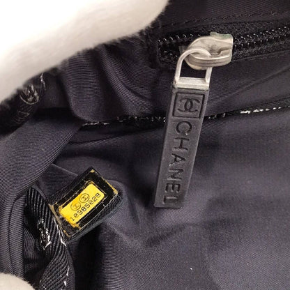 Chanel Boston Bag Sports Line Chocolate Bar Stitch Logo Nylon Canvas Black — view 8