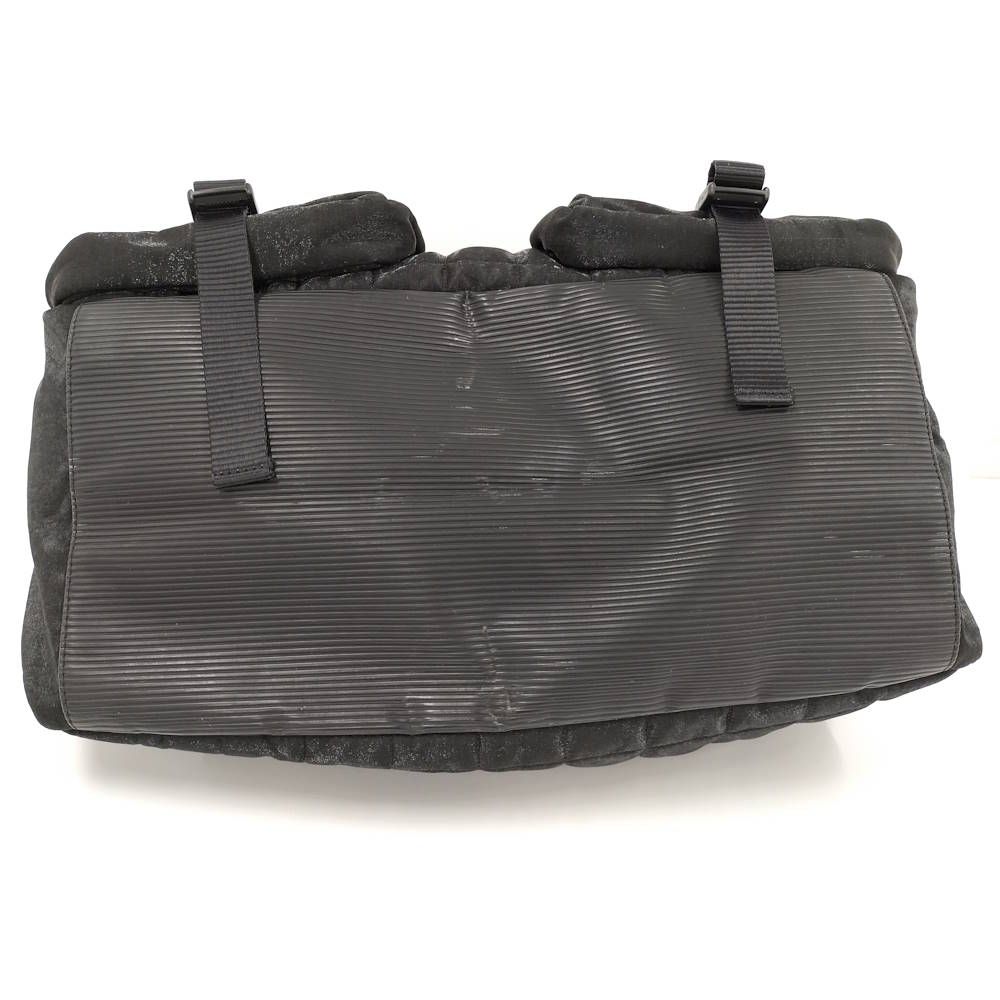 Chanel Boston Bag Sports Line Chocolate Bar Stitch Logo Nylon Canvas Black — view 6