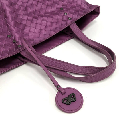 Bottega Veneta Tote Bag Intreccio Nylon Purple — view 6