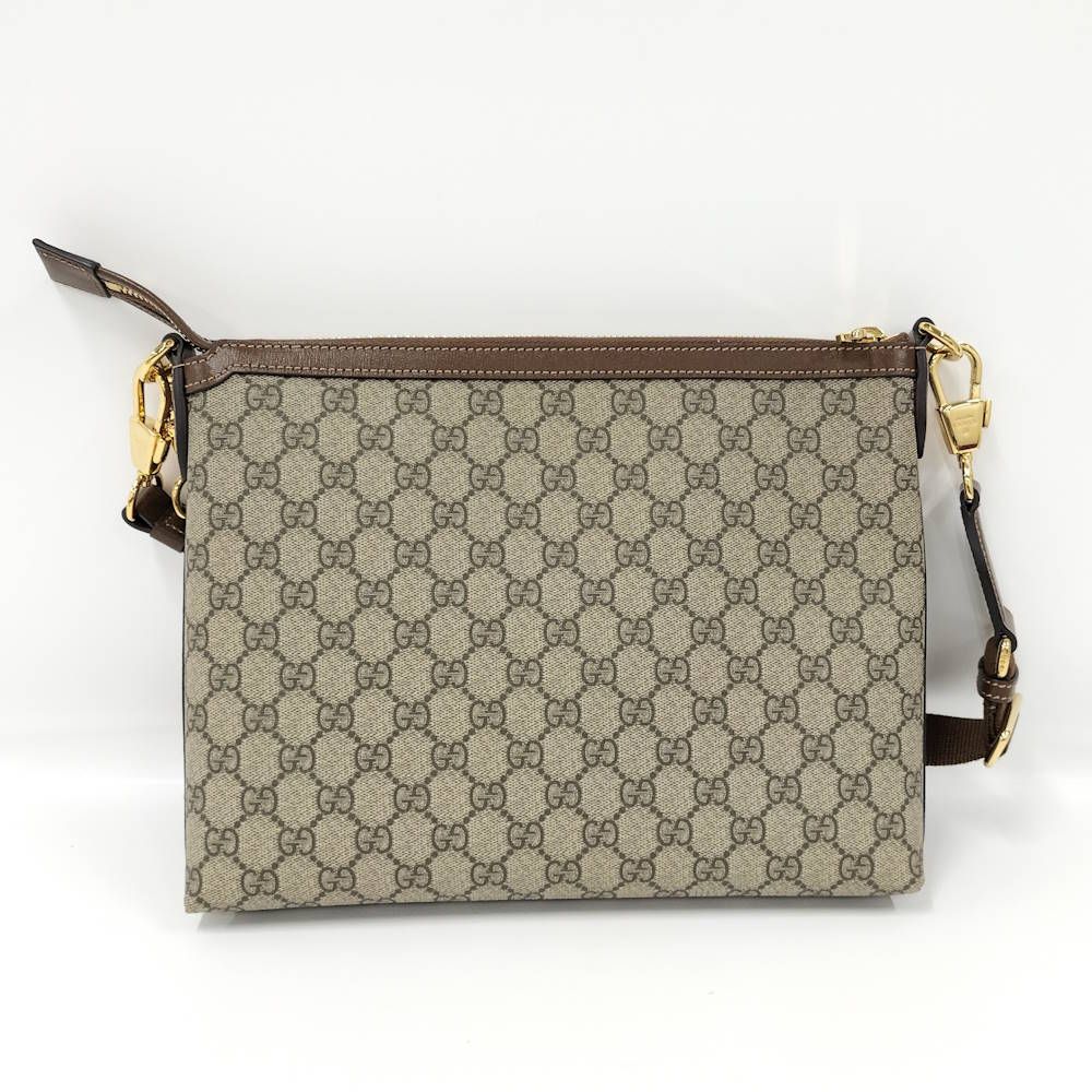 Gucci Shoulder Bag Interlocking GG Supreme Coating Brown — view 2