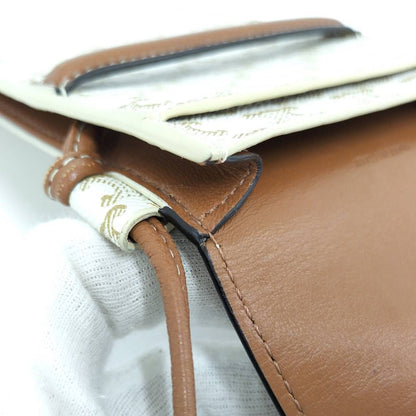 Celine Phone Pouch Leather Brown Ivory — view 7
