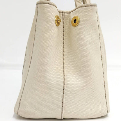 Prada Handbag Canapa Tote Canvas Ivory — view 7