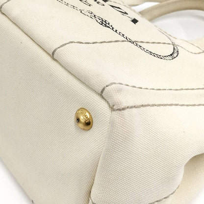 Prada Handbag Canapa Tote Canvas Ivory — view 3