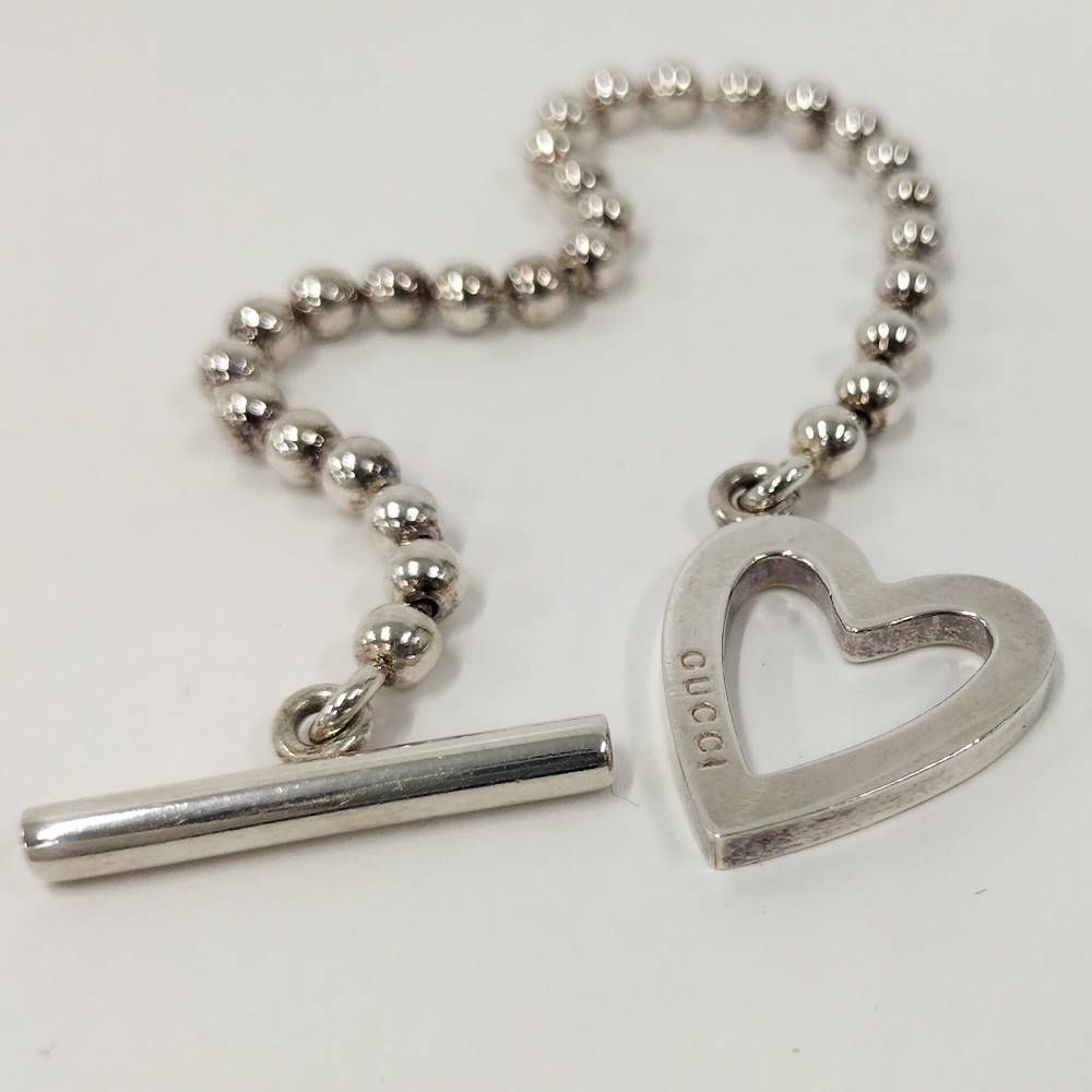 Gucci Open Heart Ball Chain Bracelet — view 7