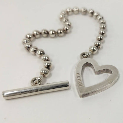 Gucci Open Heart Ball Chain Bracelet — view 7