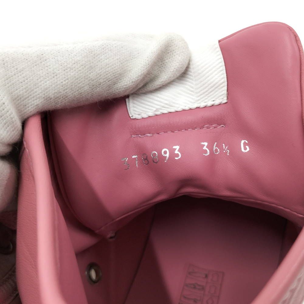Gucci Studs Sneakers Leather Pink Silver 36.5 — view 8
