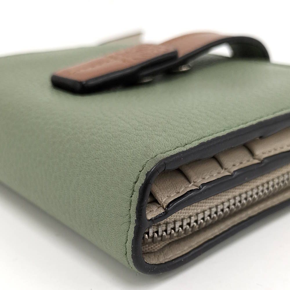 Loewe Bifold Wallet Anagram Leather Green — view 4