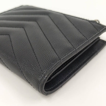 Saint Laurent Compact Wallet Leather Black — view 5