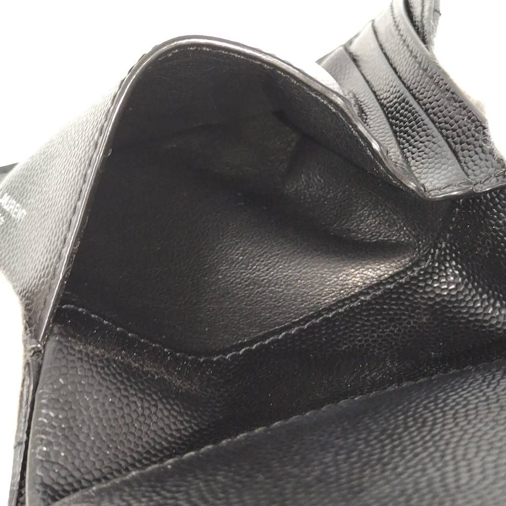 Saint Laurent Compact Wallet Leather Black — view 8