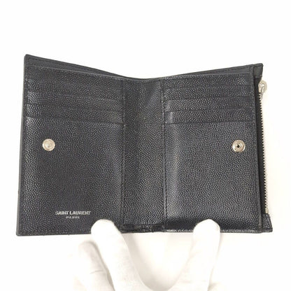 Saint Laurent Compact Wallet Leather Black — view 2
