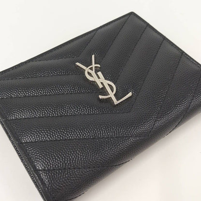 Saint Laurent Compact Wallet Leather Black — view 7