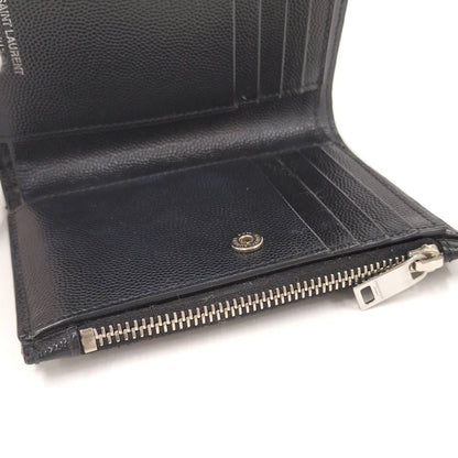 Saint Laurent Compact Wallet Leather Black — view 6