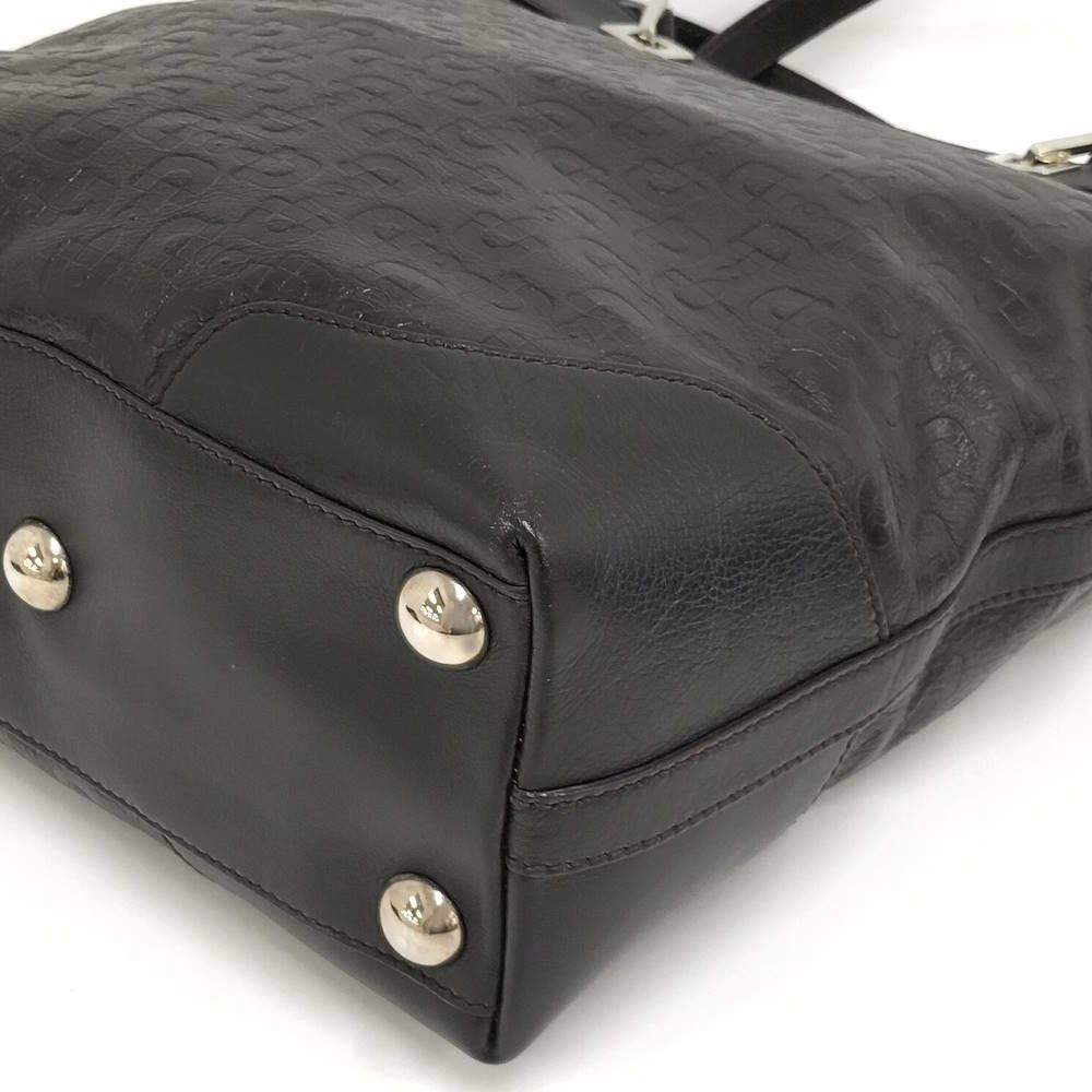 Gucci Bit Layout Tote Bag Leather Black — view 5