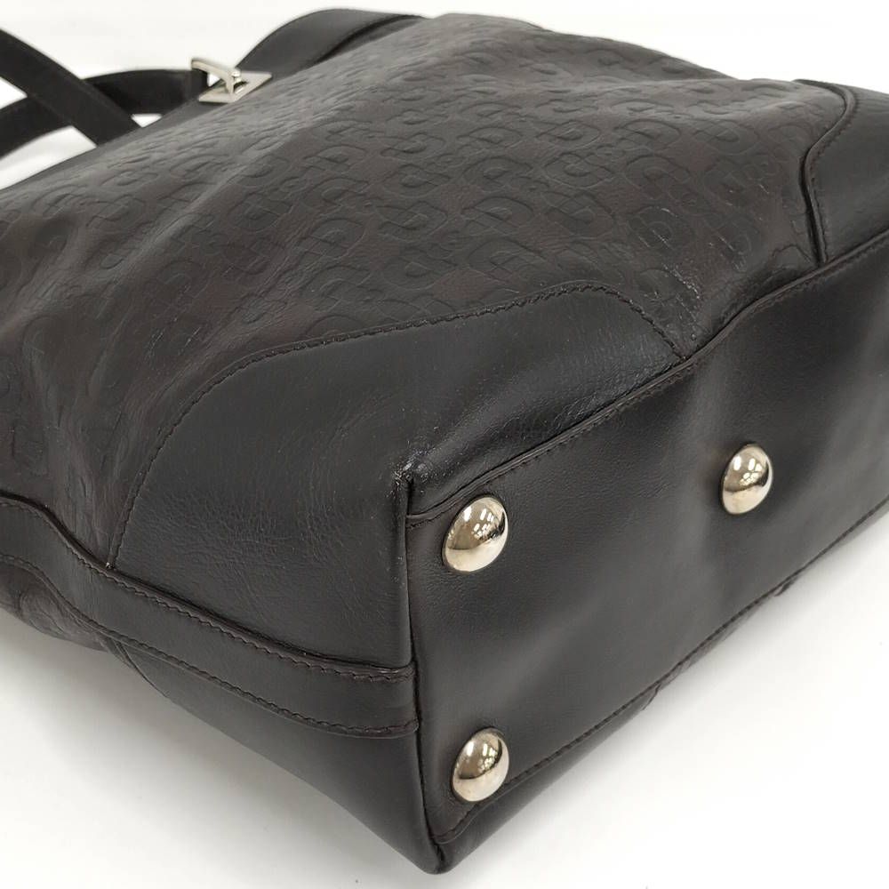 Gucci Bit Layout Tote Bag Leather Black — view 4