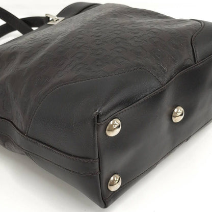 Gucci Bit Layout Tote Bag Leather Black — view 4