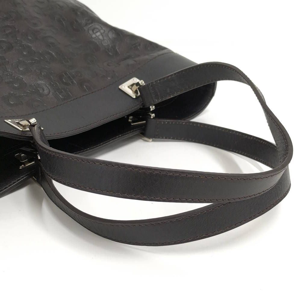Gucci Bit Layout Tote Bag Leather Black — view 6