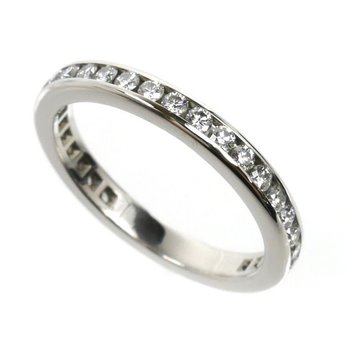 Tiffany & Co Platinum Full Eternity Channel Setting Ring Diamond