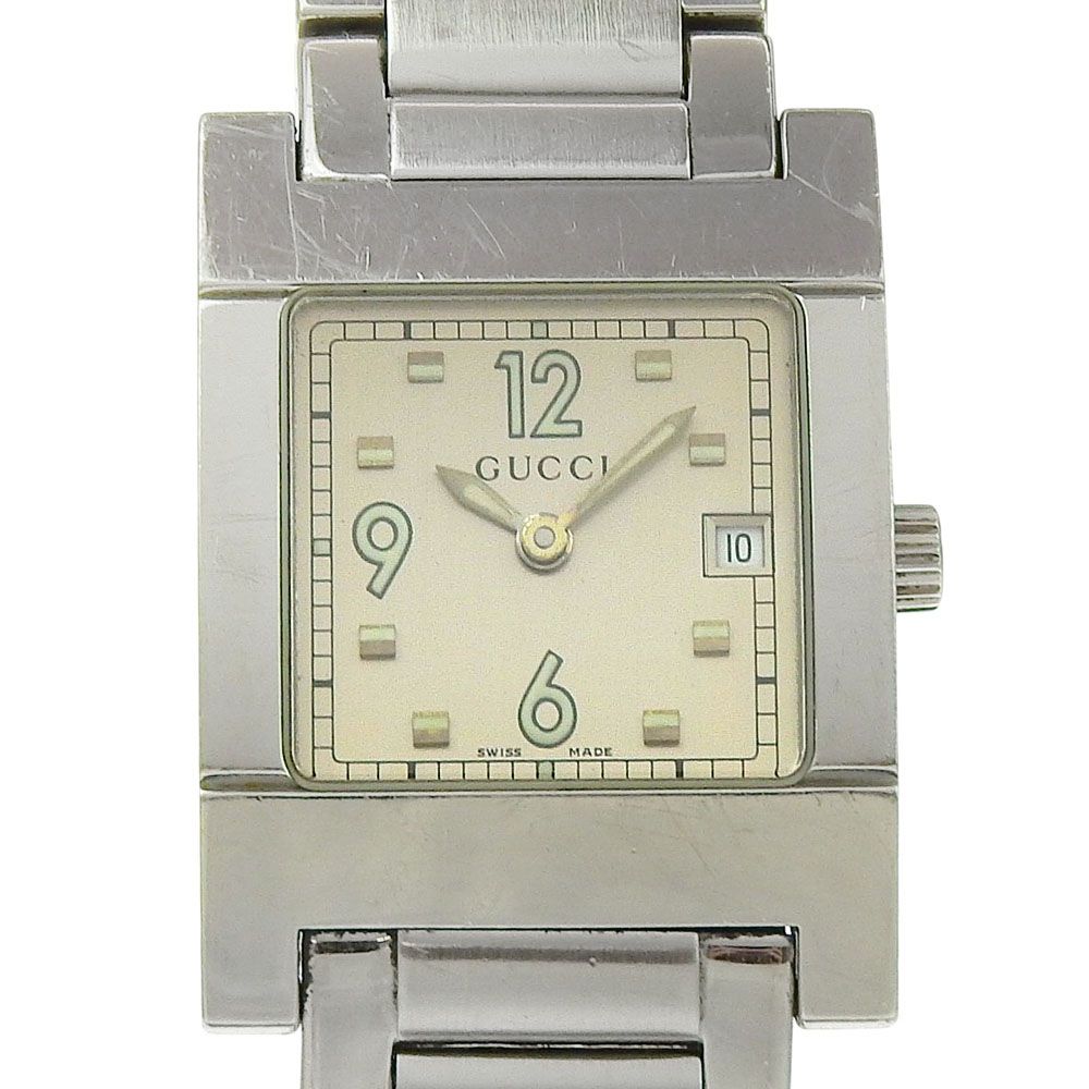 Gucci Stainless Steel Quartz Analog Display Silver Dial Watch