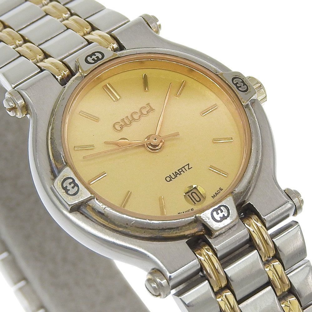 Gucci Stainless Steel Quartz Analog Display Ivory Dial Watch — view 3