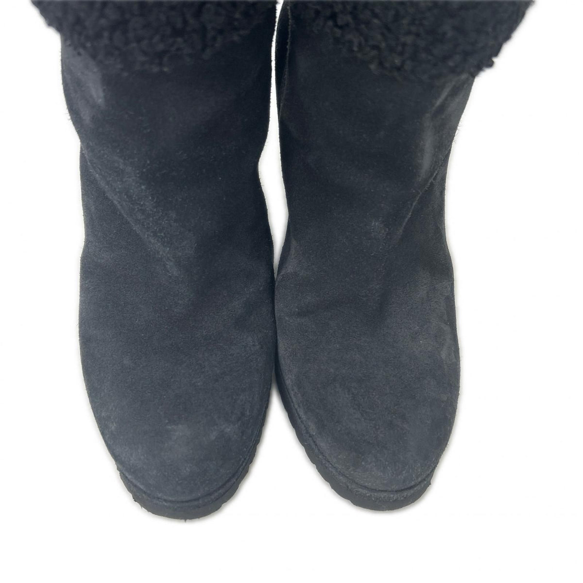 Moncler F-shearling Suede Metal Logo Short Boots — view 5