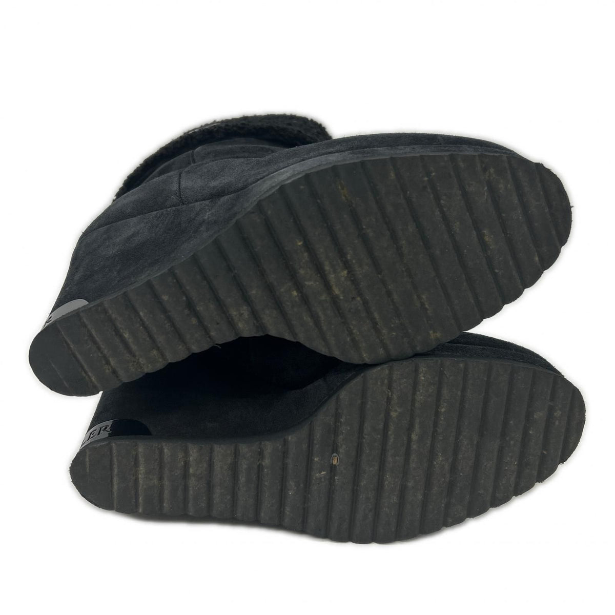 Moncler F-shearling Suede Metal Logo Short Boots — view 6