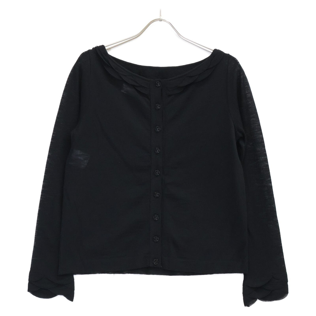 Chanel Back CC Logo Button Knit Sweater 38