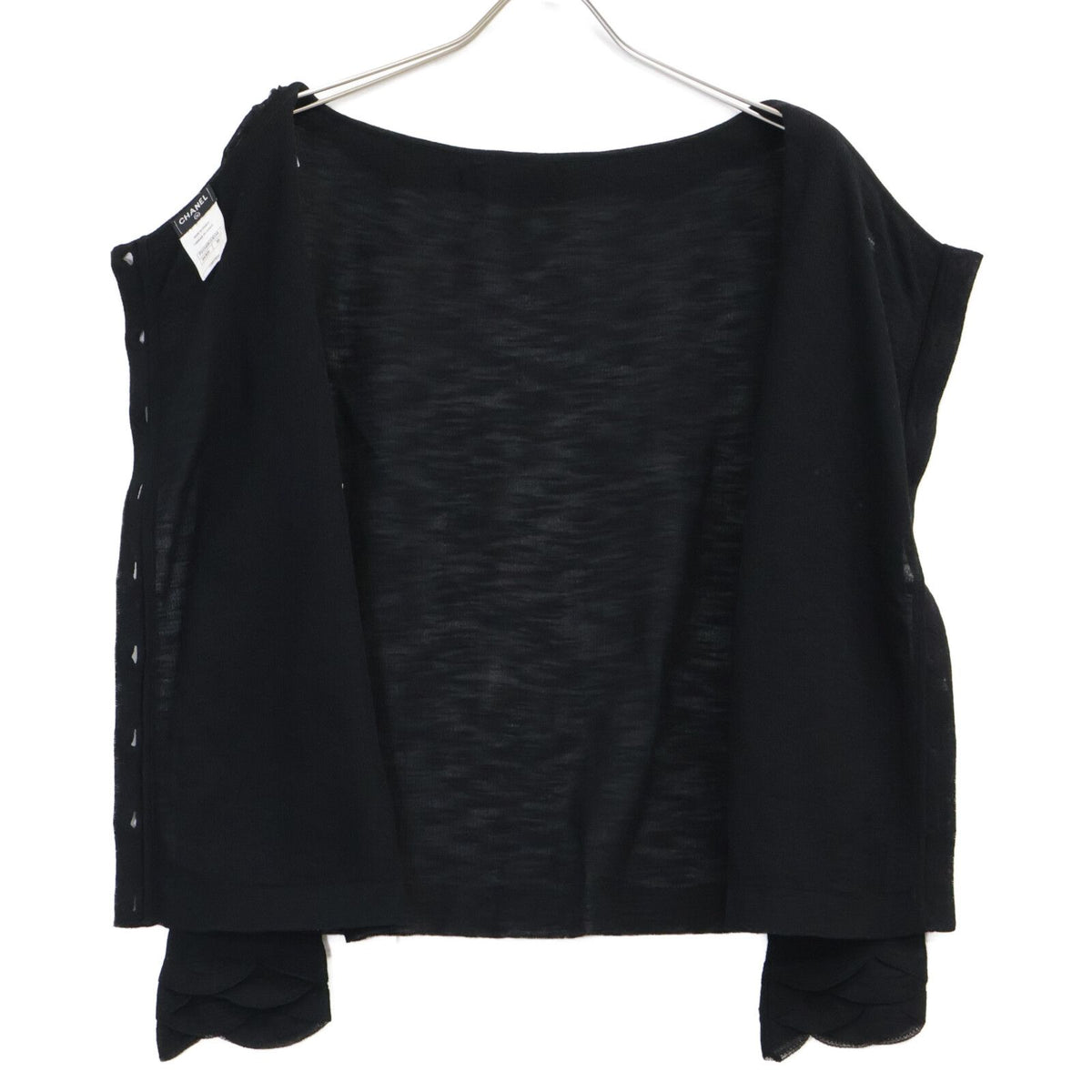 Chanel Back CC Logo Button Knit Sweater 38 — view 3