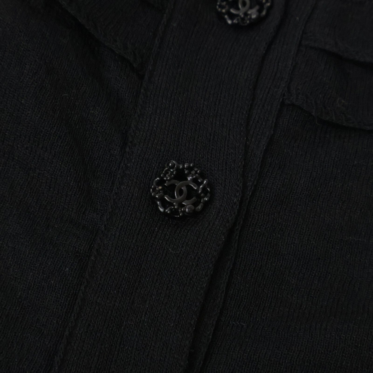 Chanel Back CC Logo Button Knit Sweater 38 — view 8