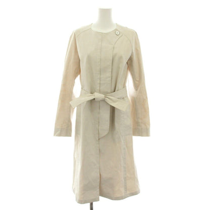 Celine Color Coat Outer Ribbon Belt Macadam Chain 38 Ivory 2 YT