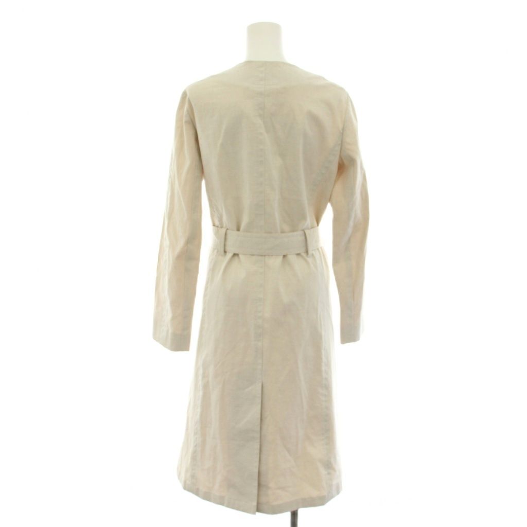 Celine Color Coat Outer Ribbon Belt Macadam Chain 38 Ivory 2 YT — view 3