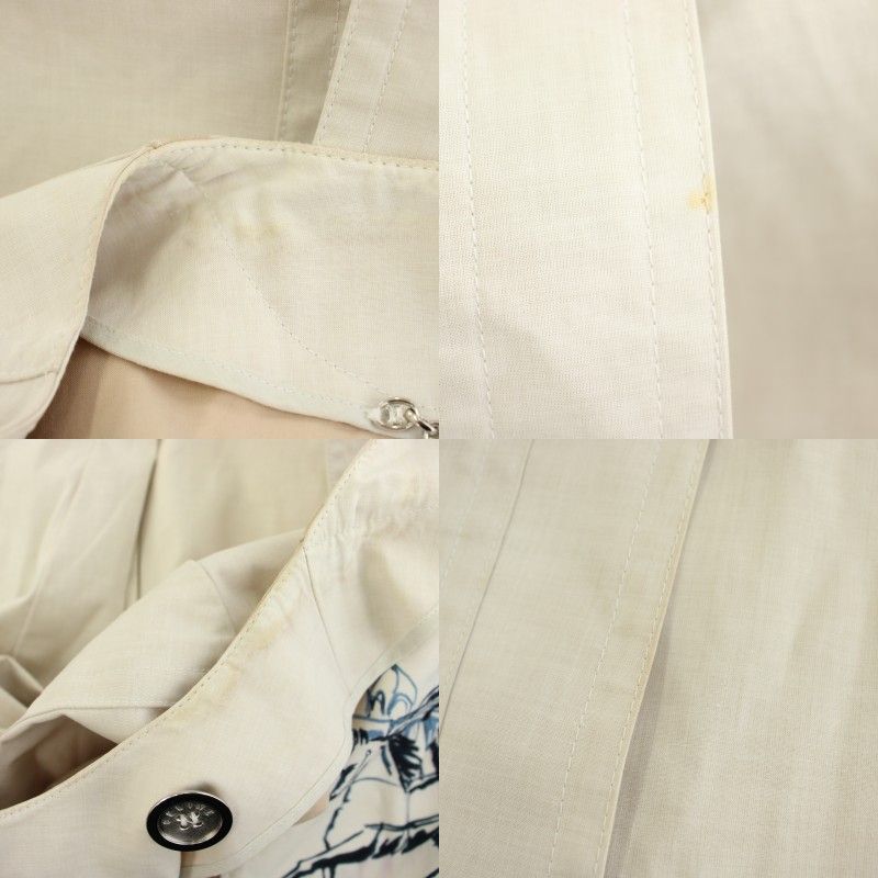 Celine Color Coat Outer Ribbon Belt Macadam Chain 38 Ivory 2 YT — view 8
