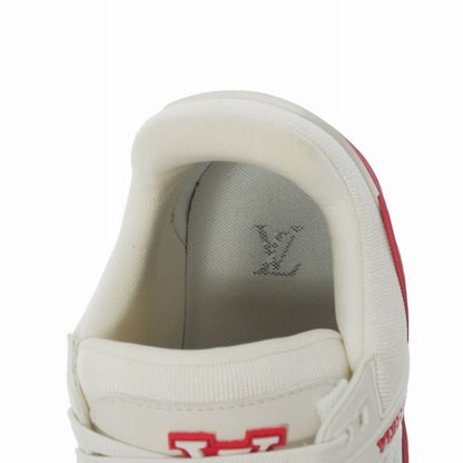 Louis Vuitton LV Trainers Calf Leather Monogram Sneakers Red White 9 — view 7