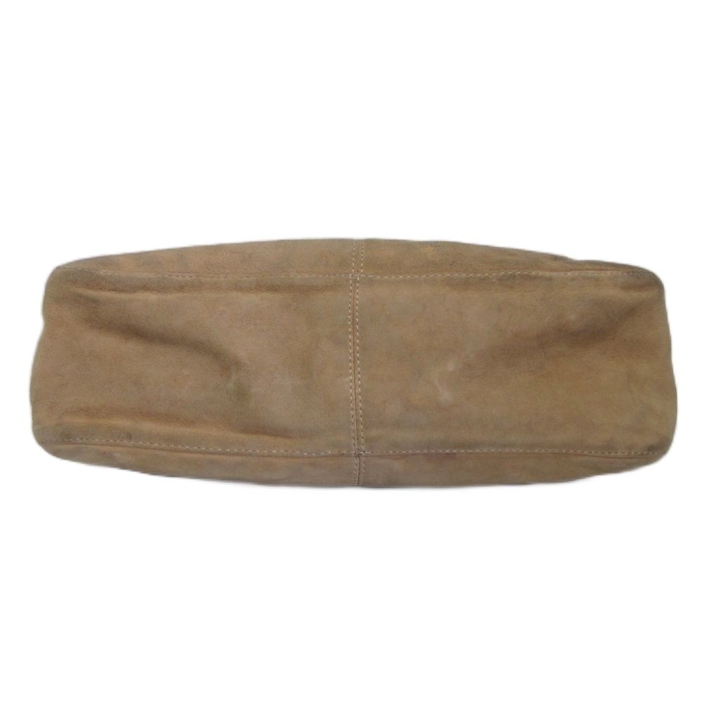 Fendi Vintage Mamma Bucket Shoulder Bag Suede Beige — view 3