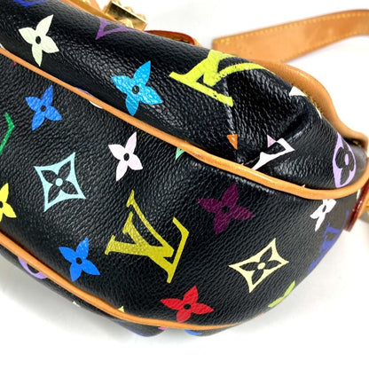 Louis Vuitton Shoulder Bag Patti Monogram Multicolor Canvas Noir Black — view 6