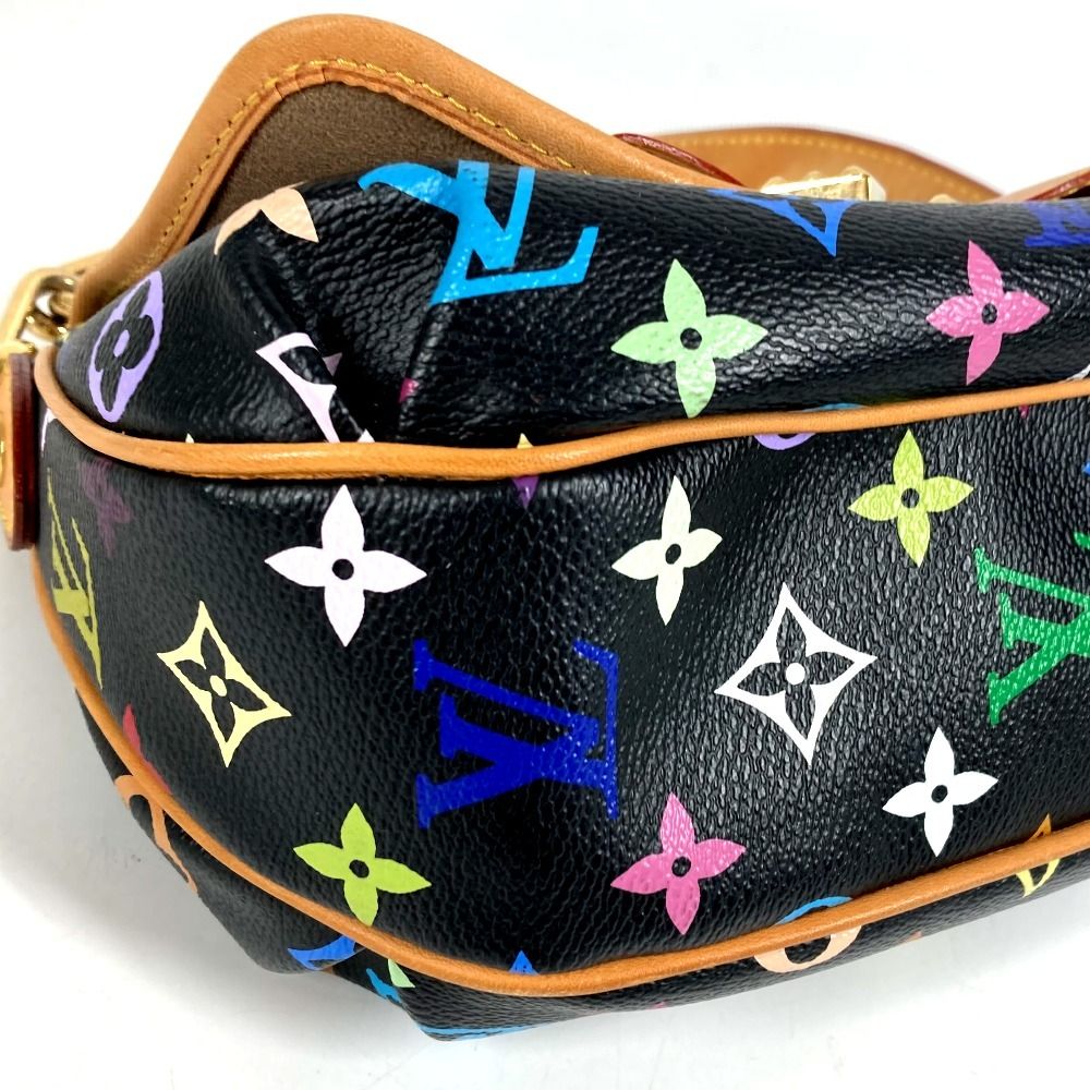 Louis Vuitton Shoulder Bag Patti Monogram Multicolor Canvas Noir Black — view 7