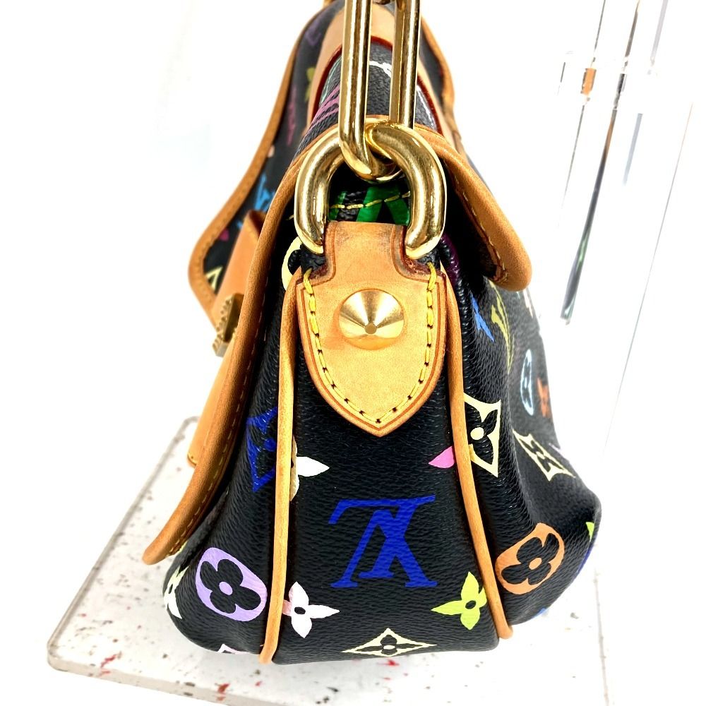 Louis Vuitton Shoulder Bag Patti Monogram Multicolor Canvas Noir Black — view 3